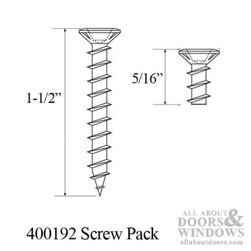 Screw, Trilennium 3-point Lock  Installation,  5/16