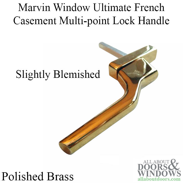 Blemished Marvin Window Ultimate French Casement Lock Handle - Polished Brass - Blemished Marvin Window Ultimate French Casement Lock Handle - Polished Brass
