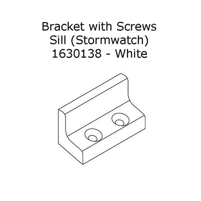 Andersen Tilt-Wash (DC) and Tilt-Wash (TW) Windows - Bracket w/screws - Sill (Stormwatch) - White - Andersen Tilt-Wash (DC) and Tilt-Wash (TW) Windows - Bracket w/screws - Sill (Stormwatch) - White