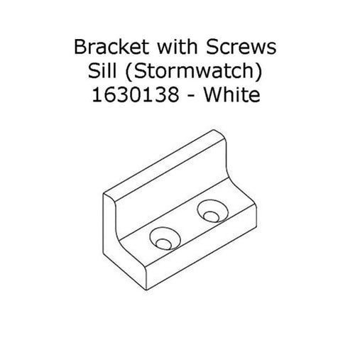 Andersen Tilt-Wash (DC) and Tilt-Wash (TW) Windows - Bracket w/screws - Sill (Stormwatch) - White - Andersen Tilt-Wash (DC) and Tilt-Wash (TW) Windows - Bracket w/screws - Sill (Stormwatch) - White