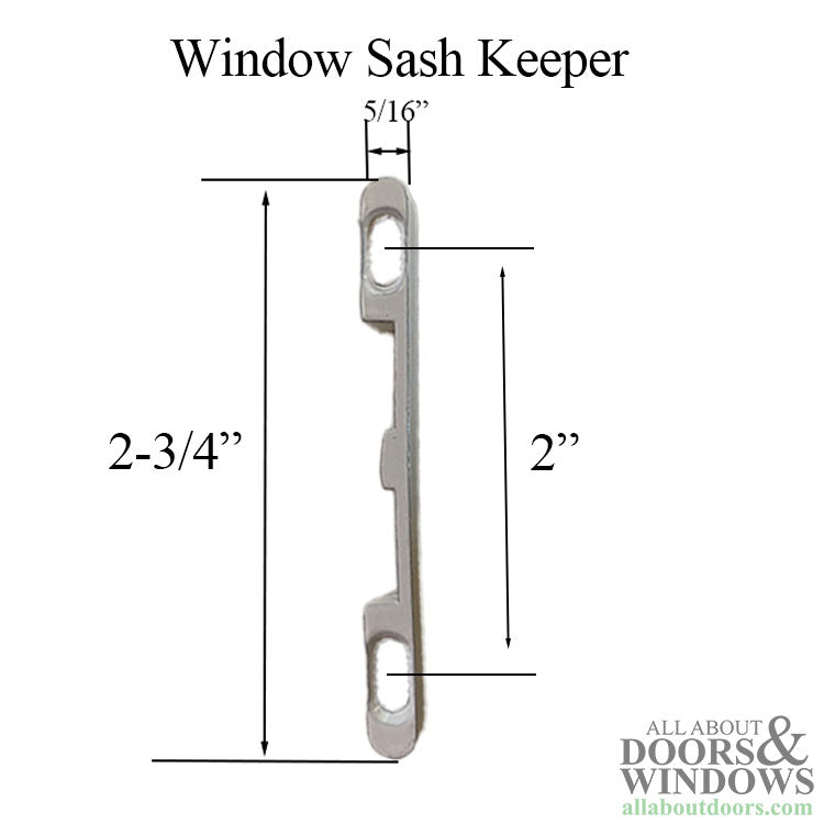 Keeper, Sweep Latch Window, Face Mount - Keeper, Sweep Latch Window, Face Mount