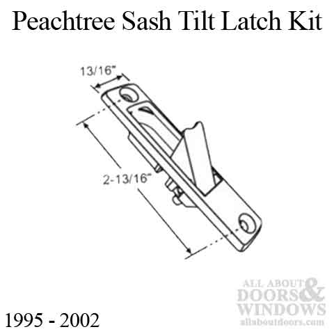 Sash Tilt Latch Kit , Peachtree 1995-2002 Ariel Tilt Double Hung Window - Polished Brass - Sash Tilt Latch Kit , Peachtree 1995-2002 Ariel Tilt Double Hung Window - Polished Brass