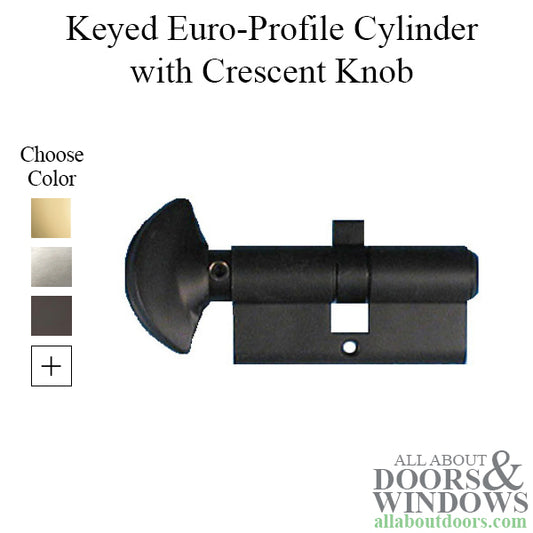 32/32 Keyed 64mm 360° Euro Profile Cylinder, 1-3/4" Door