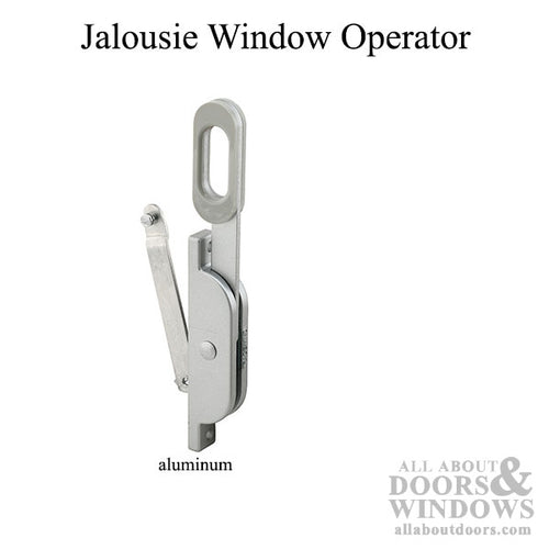 New Style Jalousie or Louver Window Operator, Lever, 3  Link, Right Hand - Aluminum - New Style Jalousie or Louver Window Operator, Lever, 3  Link, Right Hand - Aluminum