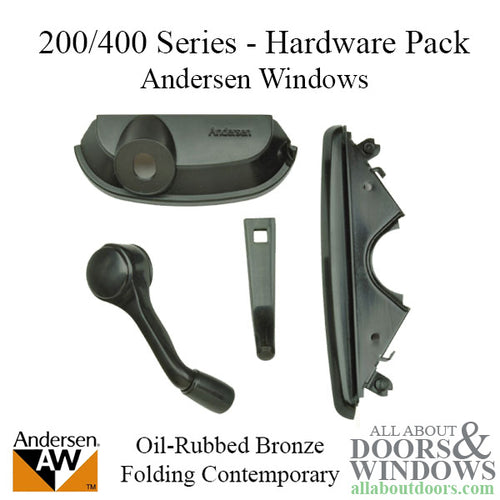 Andersen Casement Window - 200/400 Series - Hardware Pack - Folding Traditional - Oil Rubbed Bronze - Andersen Casement Window - 200/400 Series - Hardware Pack - Folding Traditional - Oil Rubbed Bronze