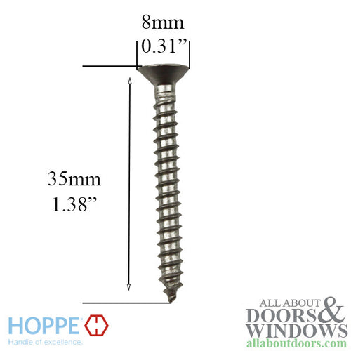 Screws, 8mm Head, 35mm Length  - Stainless Steel - Screws, 8mm Head, 35mm Length  - Stainless Steel