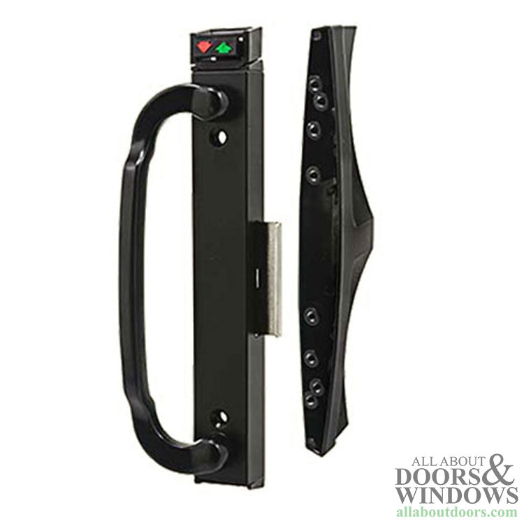 Reverse Style Clamp Sliding Patio Door Handle Set - Black - Reverse Style Clamp Sliding Patio Door Handle Set - Black