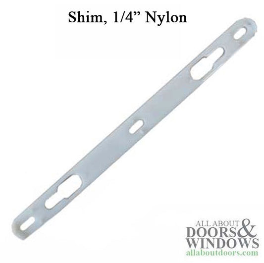 1/4" Plastic Shim for 2-point bolt keeper,  Nylon