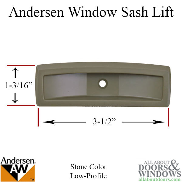 Andersen PSNL Low Profile Sash Lift - Plastic, Stone - Andersen PSNL Low Profile Sash Lift - Plastic, Stone