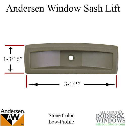 Andersen PSNL Low Profile Sash Lift - Plastic, Stone - Andersen PSNL Low Profile Sash Lift - Plastic, Stone