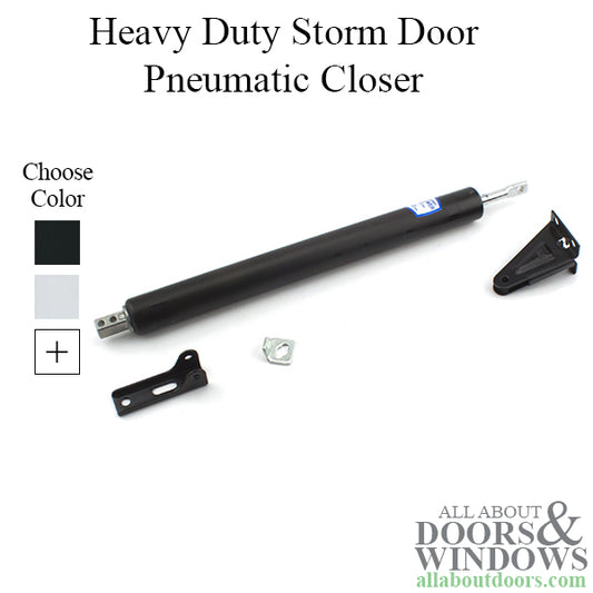 Storm Door Closer, Heavy Duty Hydraulic - Choose Color