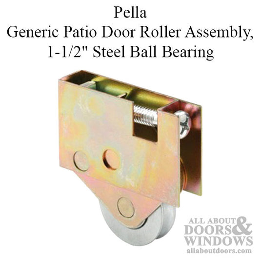 Pella Patio Door Roller Single Wheel, 1.5 Inch Metal Steel Ball Bearing