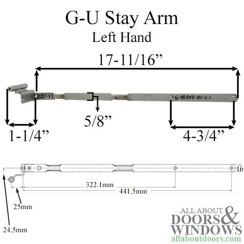 Stay arm UNI-JET D 13/14mm 751-1200 - Stay arm UNI-JET D 13/14mm 751-1200