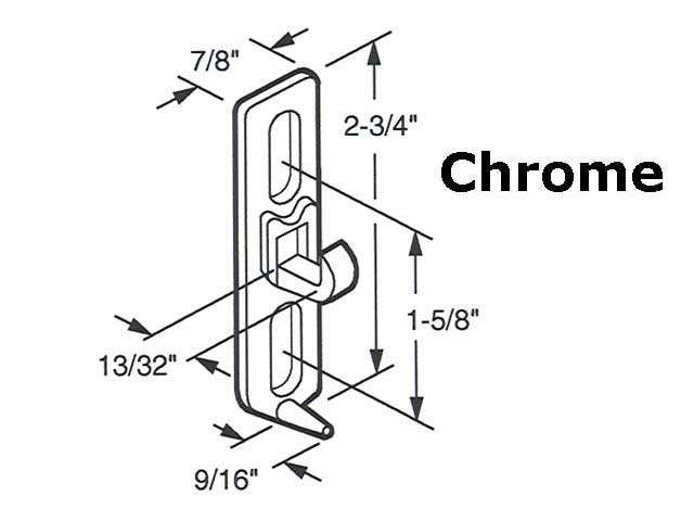 Diecast Strike/Keeper for Sliding Glass Door Face Mounted - Diecast Strike/Keeper for Sliding Glass Door Face Mounted