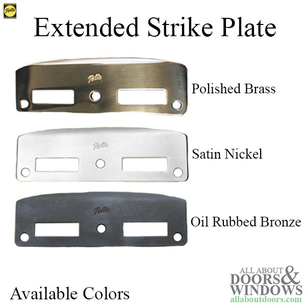 Pella Extended Latch and Deadbolt Strike Plate - Choose Color - Pella Extended Latch and Deadbolt Strike Plate - Choose Color