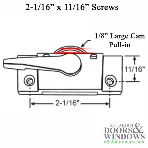 Sweep Latch Sash Lock with  1/8