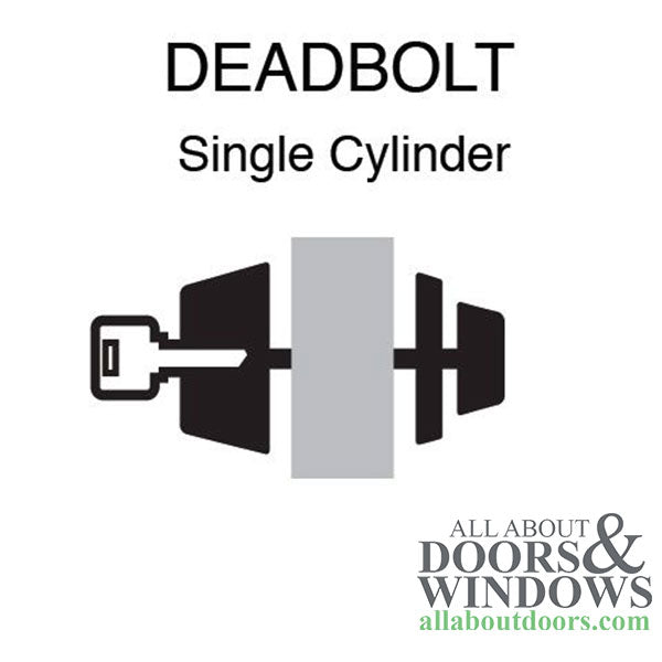 Dexter Old style 4103 Single cylinder Deadbolt 2-3/4 Latch - Dexter Old style 4103 Single cylinder Deadbolt 2-3/4 Latch