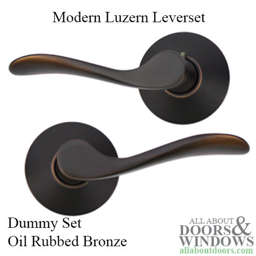 Emtek Modern Luzern Leverset w/Round Rosette (Dummy Set - Oil Rubbed Bronze) - Emtek Modern Luzern Leverset w/Round Rosette (Dummy Set - Oil Rubbed Bronze)