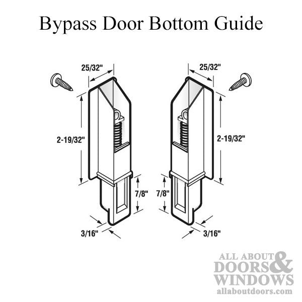 Bottom Guide for Bypass Closet Door - Bottom Guide for Bypass Closet Door