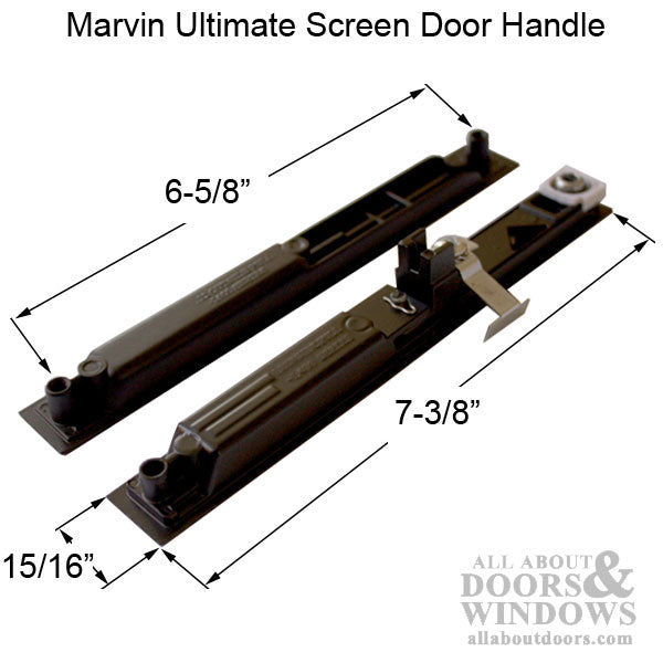 Marvin Ultimate Screen Door Handle, Interior / Exterior - Black - Marvin Ultimate Screen Door Handle, Interior / Exterior - Black