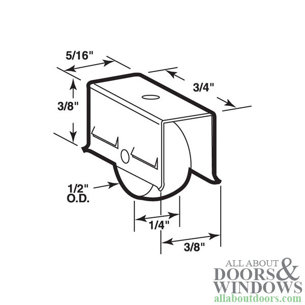 Roller Assembly (Convex) - Sliding Windows, Showcase / Storm - Steel / Nylon - Roller Assembly (Convex) - Sliding Windows, Showcase / Storm - Steel / Nylon