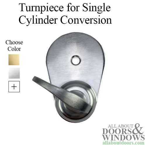 Marks Turn Piece For Storm Doors and Single Doors Single Cylinder Conversion Turnpiece - Marks Turn Piece For Storm Doors and Single Doors Single Cylinder Conversion Turnpiece