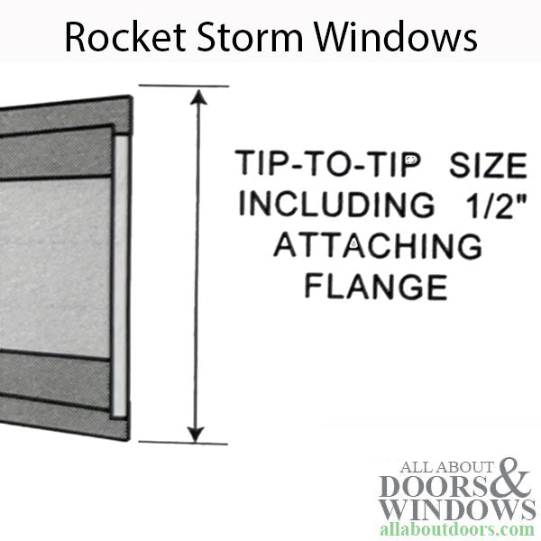 Round Rocket Storm  Window w/ Flange - Round Rocket Storm  Window w/ Flange