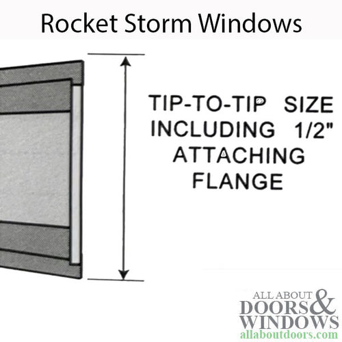 Round Rocket Storm  Window w/ Flange - Round Rocket Storm  Window w/ Flange