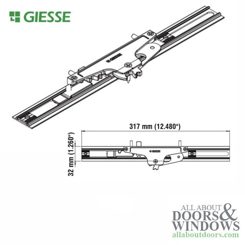 Giesse OS Operator 2  mechanism for casement or awning windows 12-1/2