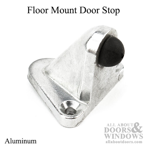 Door Stop, Floor Mount - Aluminum - Door Stop, Floor Mount - Aluminum