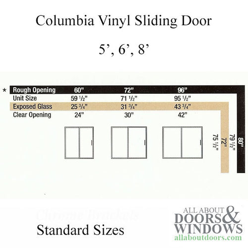 Columbia Alliance vinyl sliding patio glass door - Columbia Alliance vinyl sliding patio glass door