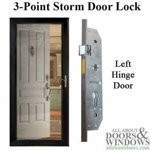 Storm Door Multipoint Lock  LH- Gray - Storm Door Multipoint Lock  LH- Gray