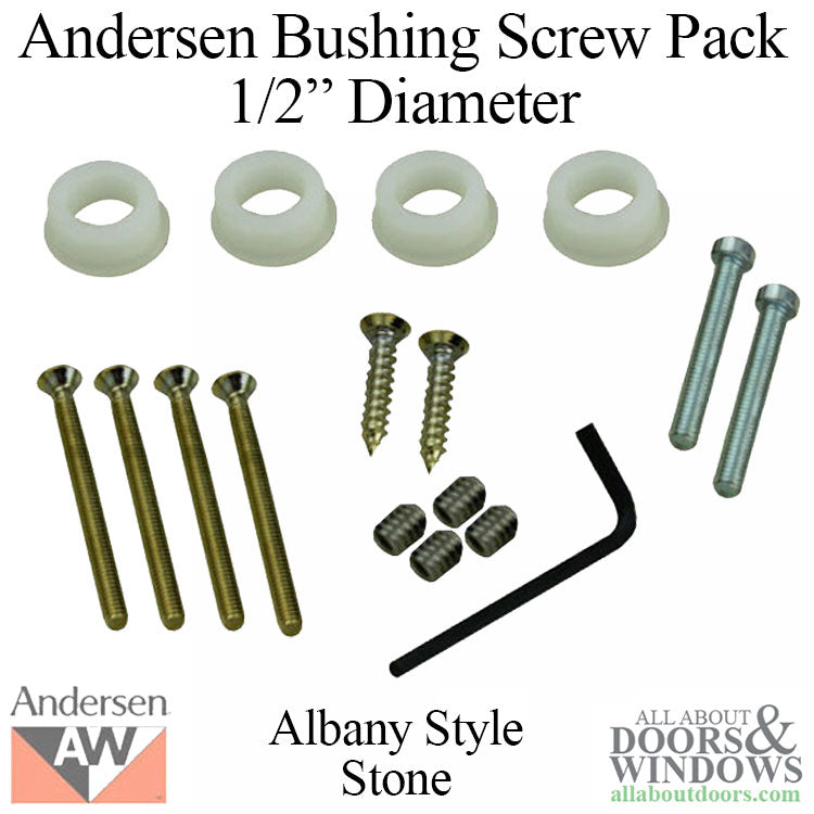 Screw Pack 1/2 Inch Diameter, Albany Series - Stone - Screw Pack 1/2 Inch Diameter, Albany Series - Stone