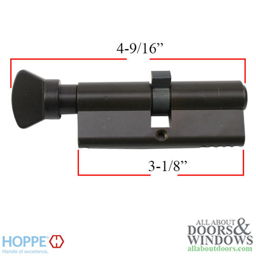 40.5/40.5 Euro Profile Full Cylinder with 90° V-knob, 2-1/4