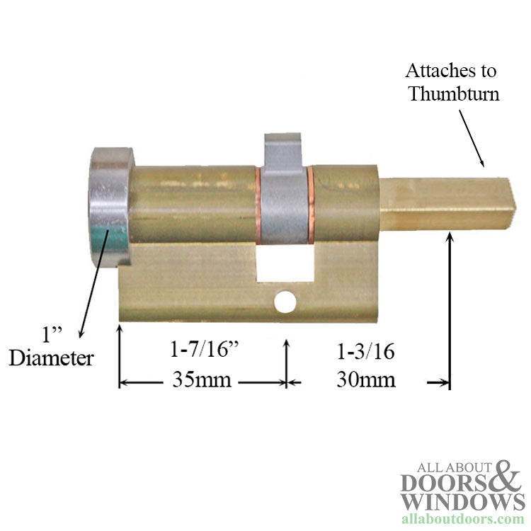 Winkhaus One Motion Eclipse 35/30 57 Keyed Cylinder - Choose Color / Finish - Winkhaus One Motion Eclipse 35/30 57 Keyed Cylinder - Choose Color / Finish