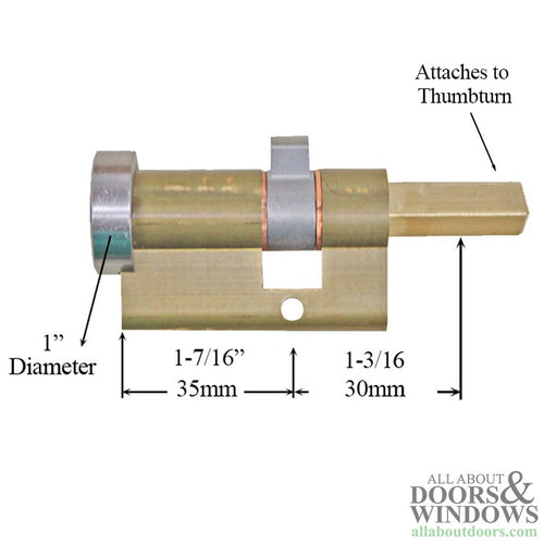 Winkhaus One Motion Eclipse 35/30 57 Keyed Cylinder - Choose Color / Finish - Winkhaus One Motion Eclipse 35/30 57 Keyed Cylinder - Choose Color / Finish