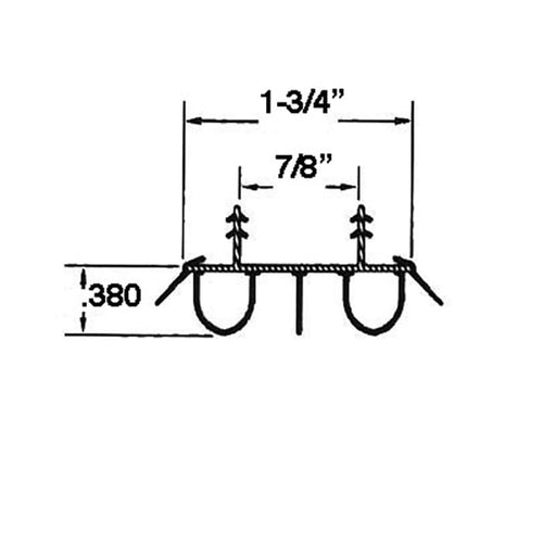 Door Bottom / sweep, Snap-in, 2 Kerf @ 7/8