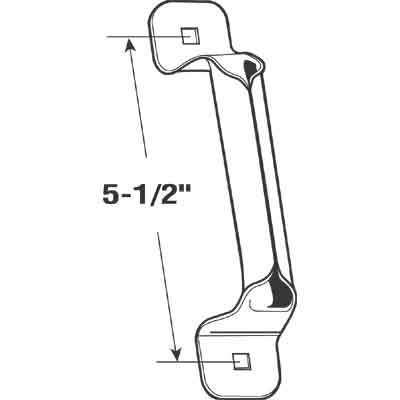 Garage door pull Handle - 5-1/2 Inch - Open Grip - Garage door pull Handle - 5-1/2 Inch - Open Grip