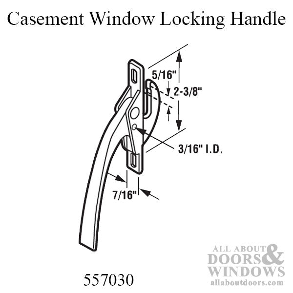 Casement Window Universal Locking Handle, 2-3/8î, Choose Color - Casement Window Universal Locking Handle, 2-3/8î, Choose Color