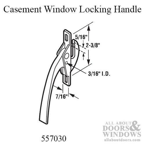 Casement Window Universal Locking Handle, 2-3/8î, Choose Color - Casement Window Universal Locking Handle, 2-3/8î, Choose Color