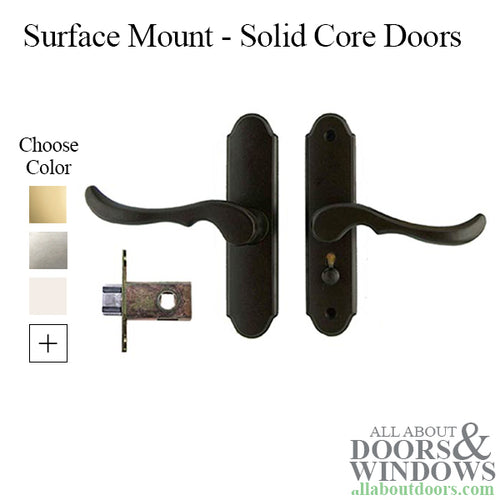 Mortise Lever, 1-3/16 Backset, Storm Door No Lock - Choose Color - Mortise Lever, 1-3/16 Backset, Storm Door No Lock - Choose Color