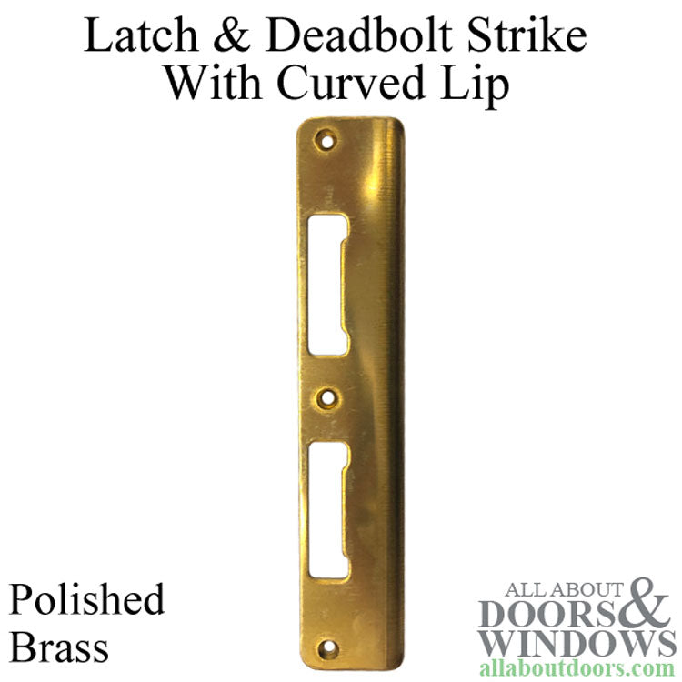 HOPPE Latch and Deadbolt Strike with Curved Lip for 1-3/4
