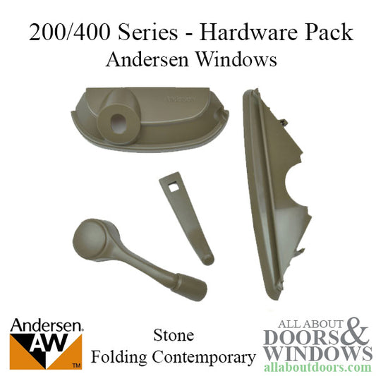 Andersen Casement Window - 200/400 Series - Hardware Pack - Traditional - Stone