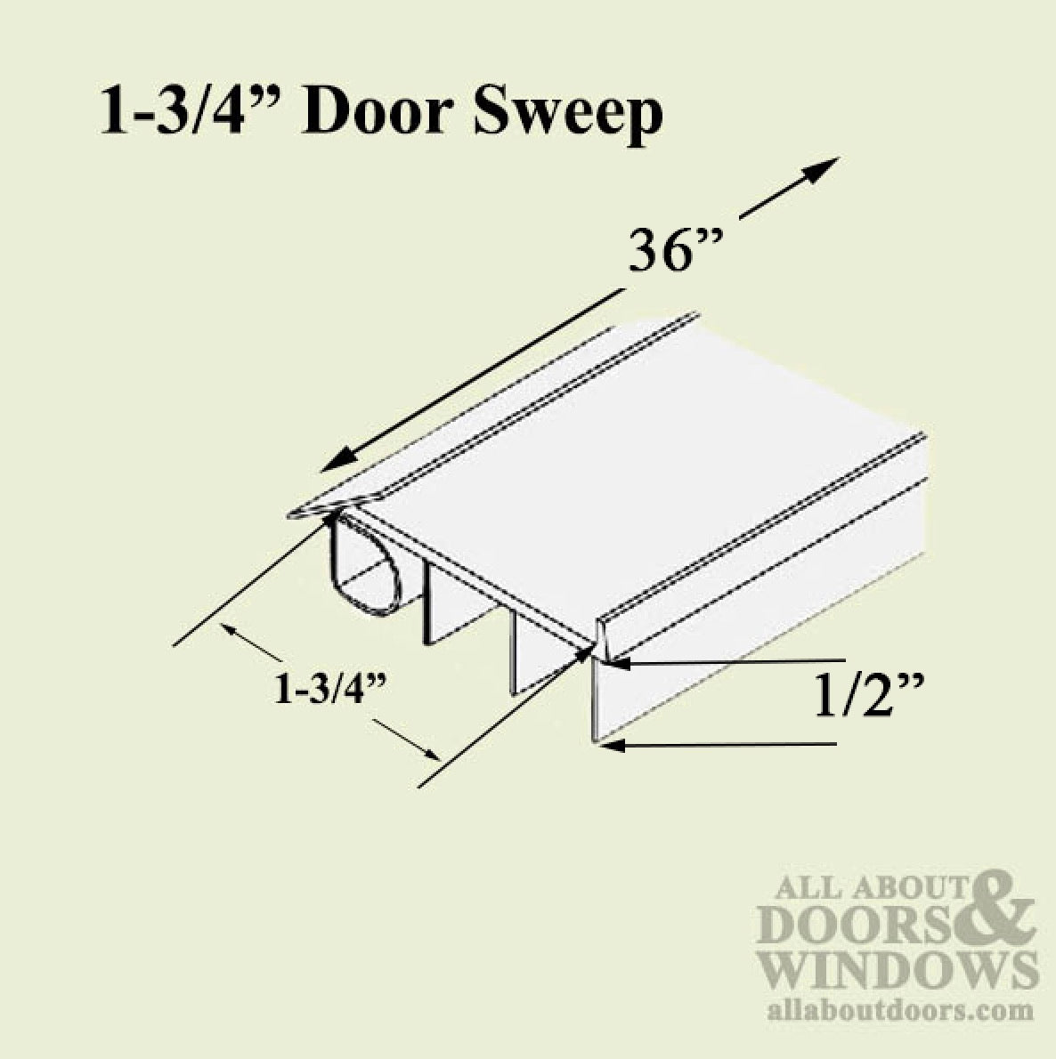 Atrium Door bottom, Weather Seal / Sweep - Beige - Atrium Door bottom, Weather Seal / Sweep - Beige