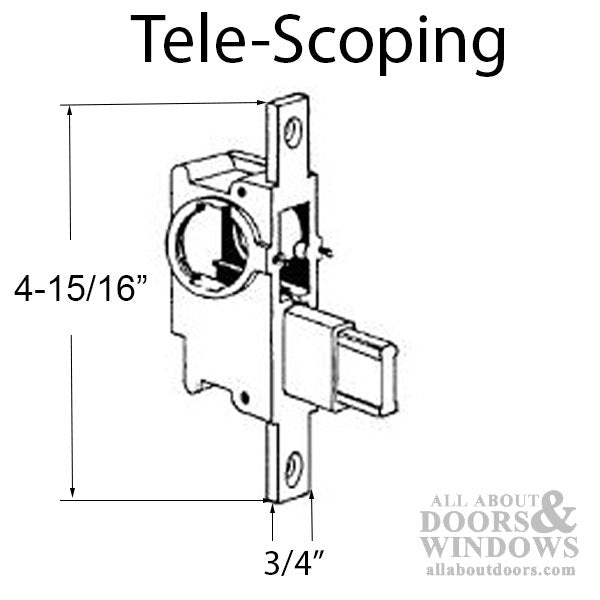 Amarlite Replacement Mortise Lock for Narrow Style Doors. - Amarlite Replacement Mortise Lock for Narrow Style Doors.