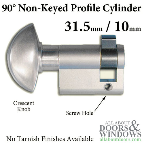 31.5 / 10 New Style HOPPE Non Logo 90 Non-Keyed Profile Cylinder Lock, Solid Brass, Choose Finish - 31.5 / 10 New Style HOPPE Non Logo 90 Non-Keyed Profile Cylinder Lock, Solid Brass, Choose Finish