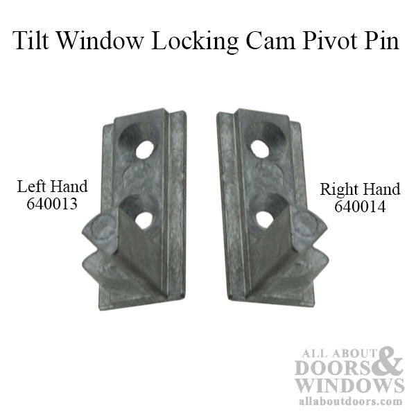 Tilt Window Pivot Pin for Locking Cam, old style, Right Hand - Mill Finish - Tilt Window Pivot Pin for Locking Cam, old style, Right Hand - Mill Finish