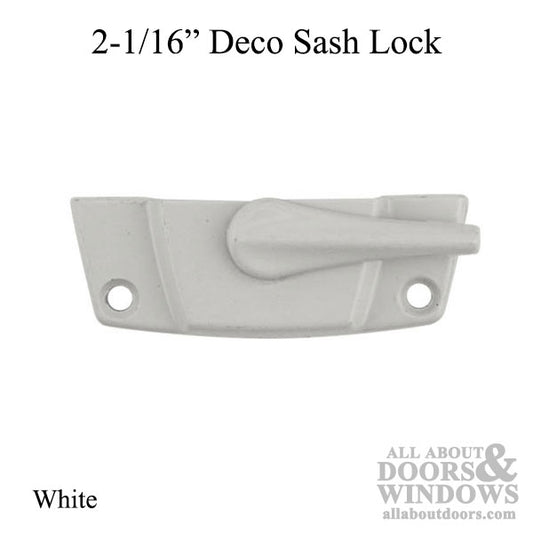 2-1/16" Deco Sash Lock in White