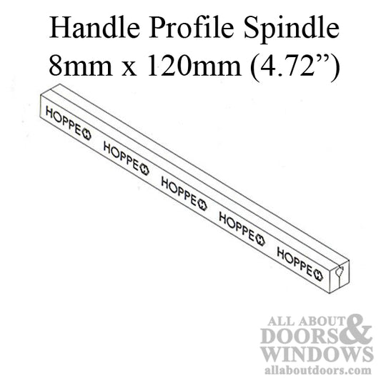 Spindle, 120mm for HLS 9000, 1-3/4" Thick Door