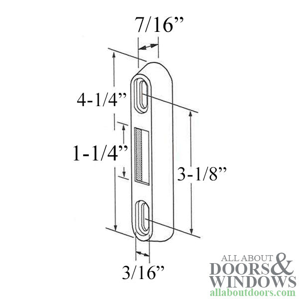 Strike Plate for Sliding Patio Door 5/8